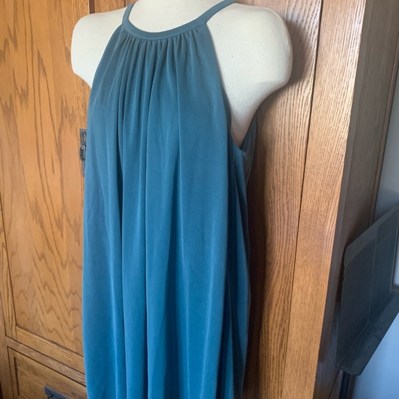 Blue green halter neck dress - Picture 3 of 3